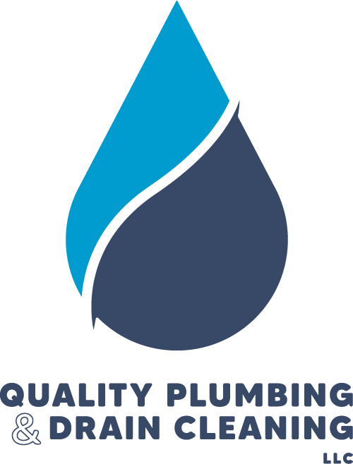 Quality Plumbing and Drain Cleaning logo, portrait format